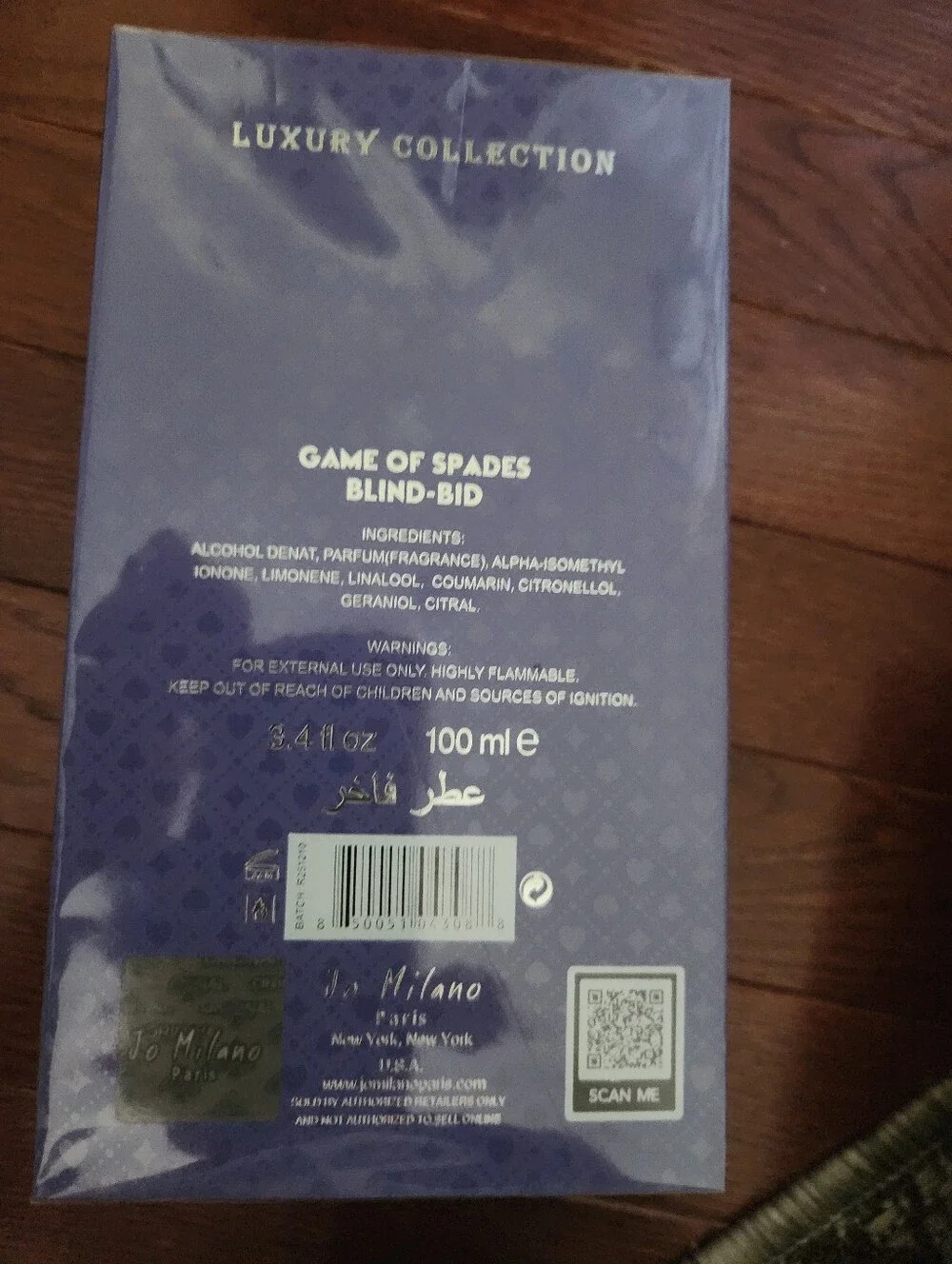 Milano Game of Spades Blind-Bid — Purple